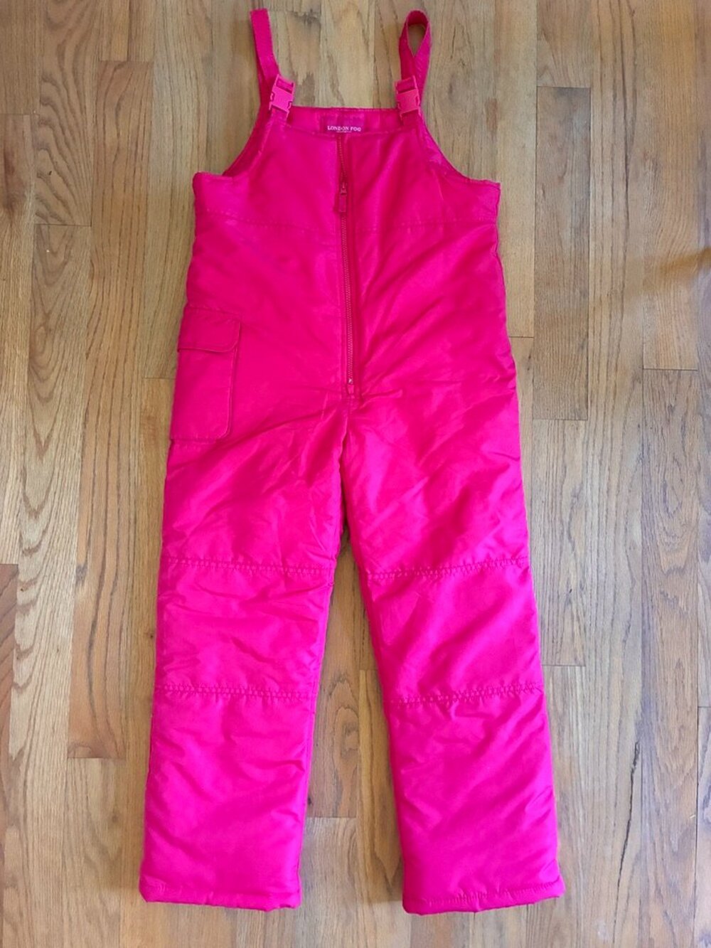 London Fog Girls Large 14/16 Fusion Pink Snow Bib Ski Snow Pants